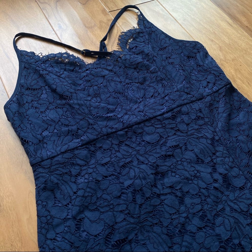 *SOLD*Lulu's Flirting with Desire Navy Blue Lace - Picture 5 of 15